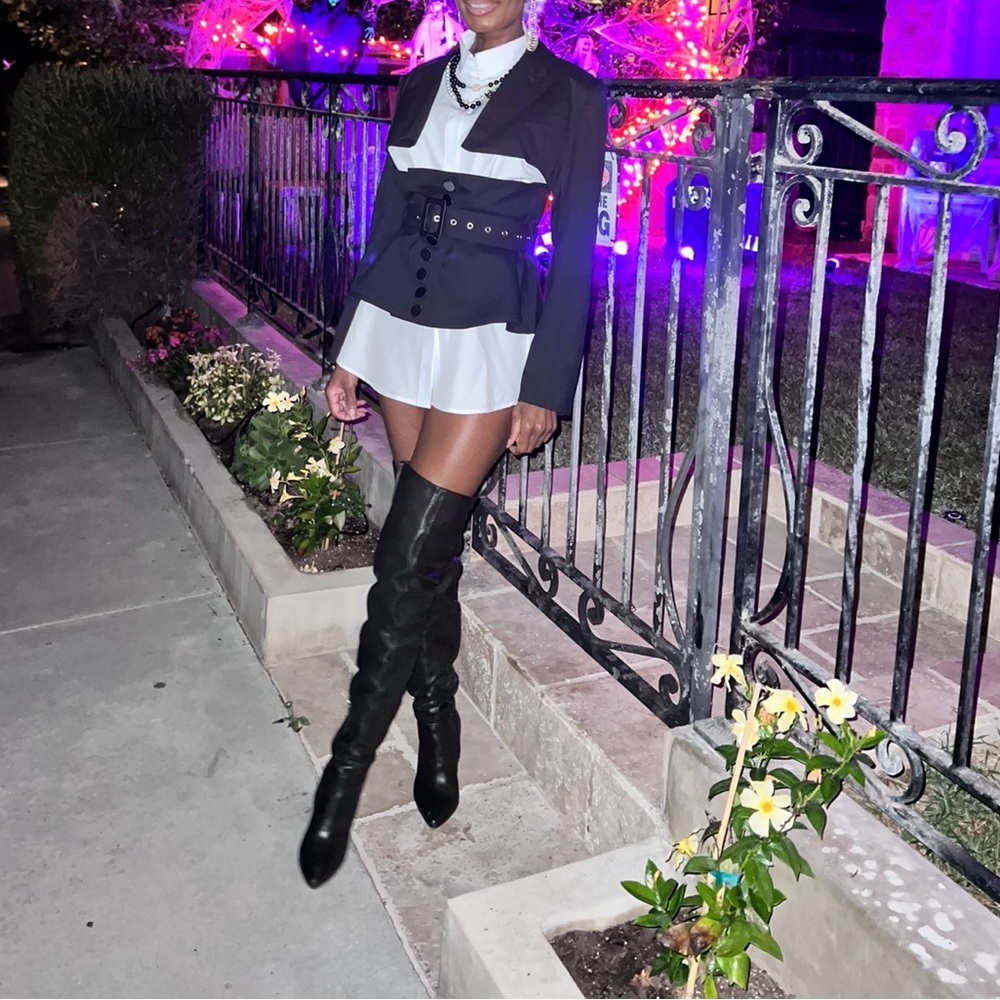 Loeffler Randall Black Over-the-Knee Boots